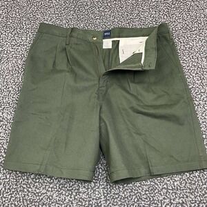 Basic Editions Shorts Men 40 Green Chino Pockets Adult Outdoor Cotton‎